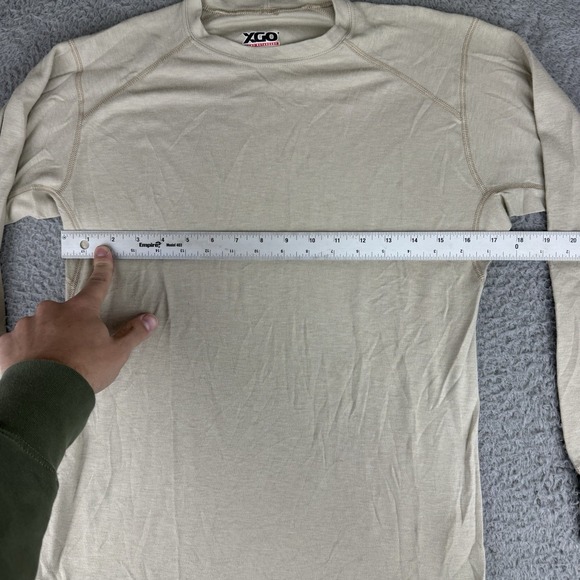 XGO Shirt Mens Small Brown Thermal Base Layer Long Sleeve Acclimate Dry USA Made - Picture 4 of 9